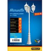 AXXEL Marseille pylväsvalaisin 2.1m 3x75w valkoinen